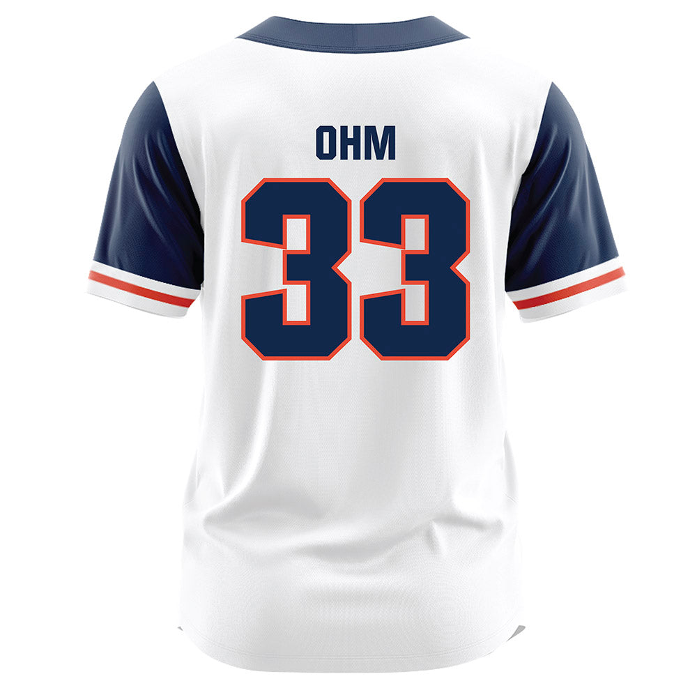 Illinois - NCAA Baseball : Ryan Ohm - White Jersey-1
