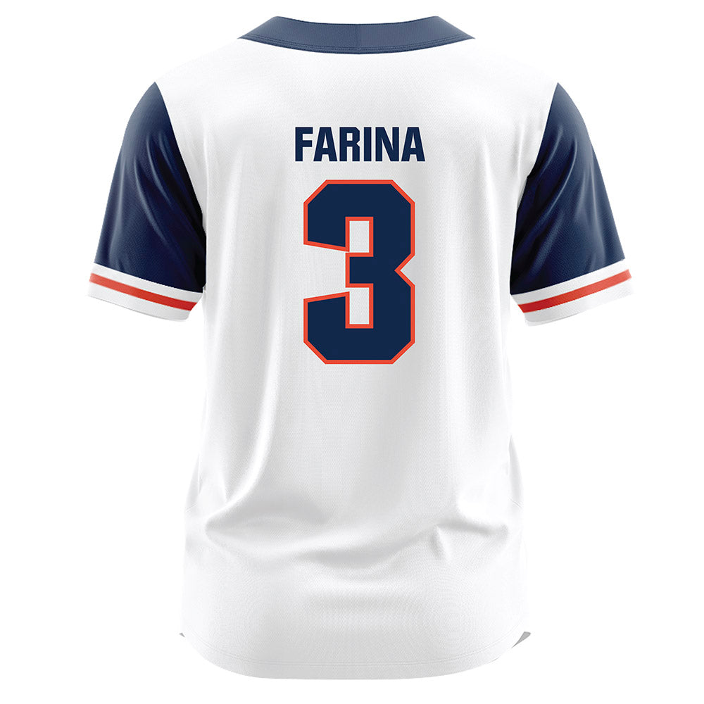 Illinois - NCAA Baseball : Michael Farina - White Jersey-1