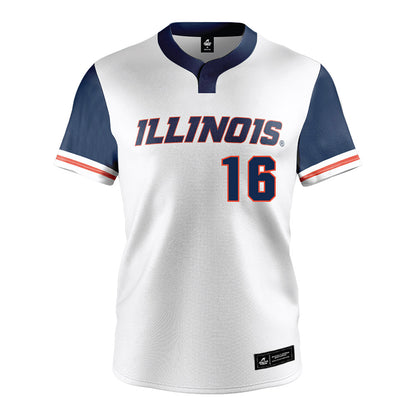 Illinois - NCAA Baseball : Richie LaCien - White Jersey-0