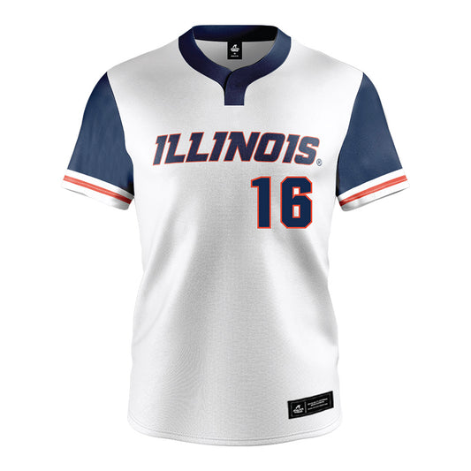 Illinois - NCAA Baseball : Richie LaCien - White Jersey-0