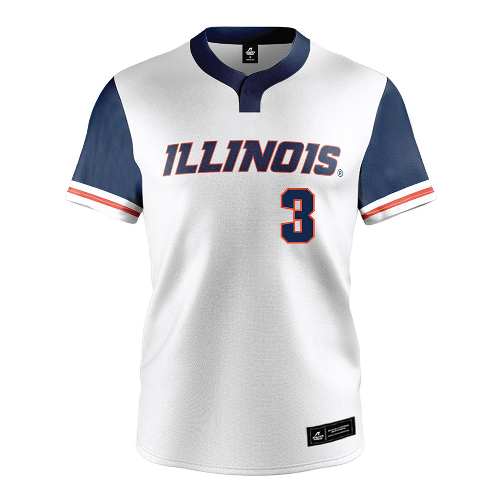 Illinois - NCAA Baseball : Michael Farina - White Jersey-0