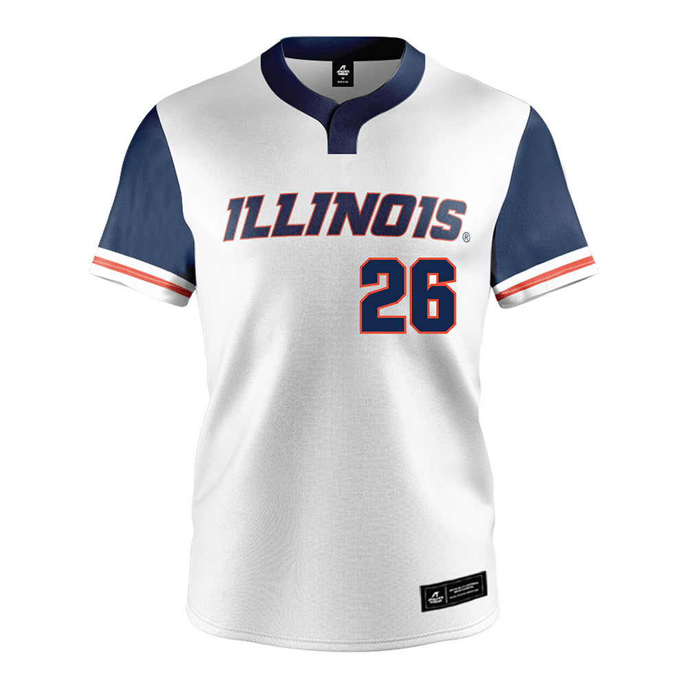 Illinois - NCAA Baseball : Mitch Dye - White Jersey-0