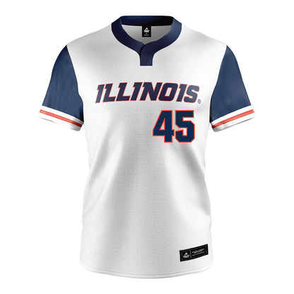 Illinois - NCAA Baseball : Zach Bates - White Jersey-0