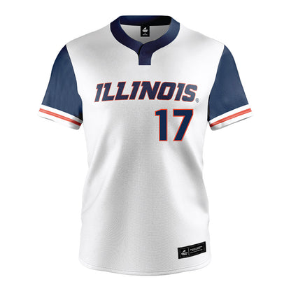 Illinois - NCAA Baseball : Cole Crafton - White Jersey-0