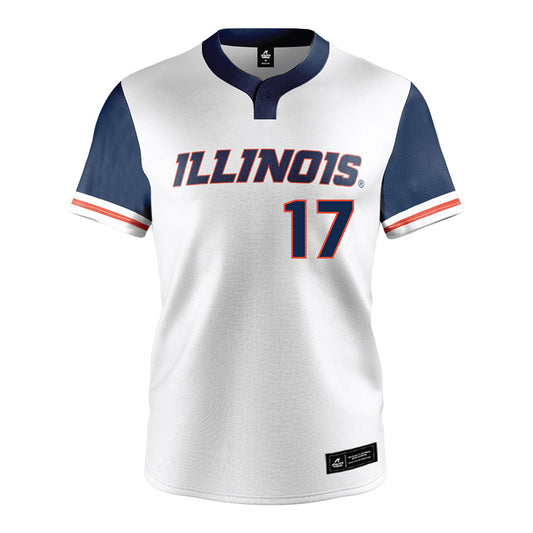 Illinois - NCAA Baseball : Cole Crafton - White Jersey-0