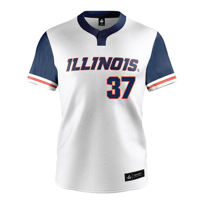 Illinois - NCAA Baseball : Samuel Mommer - White Jersey-0