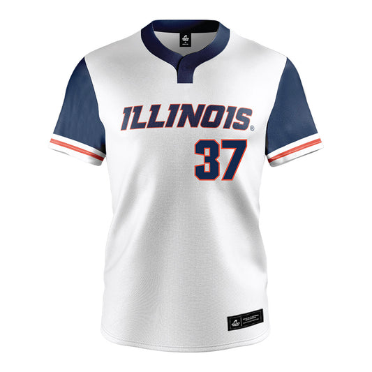 Illinois - NCAA Baseball : Samuel Mommer - White Jersey-0
