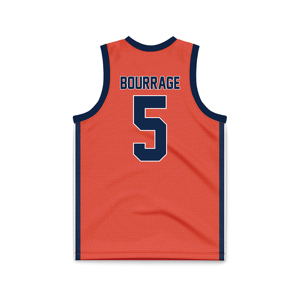 Illinois - NCAA Women's Basketball : Divine Bourrage - Orange Basketball Jersey-1