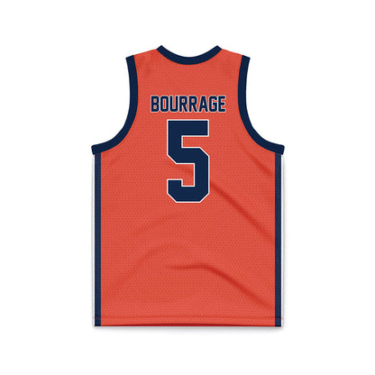 Illinois - NCAA Women's Basketball : Divine Bourrage - Orange Basketball Jersey-1