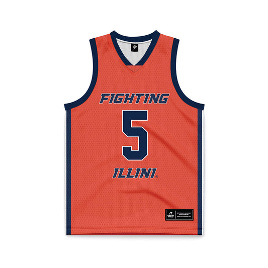 Illinois - NCAA Women's Basketball : Divine Bourrage - Orange Basketball Jersey-0