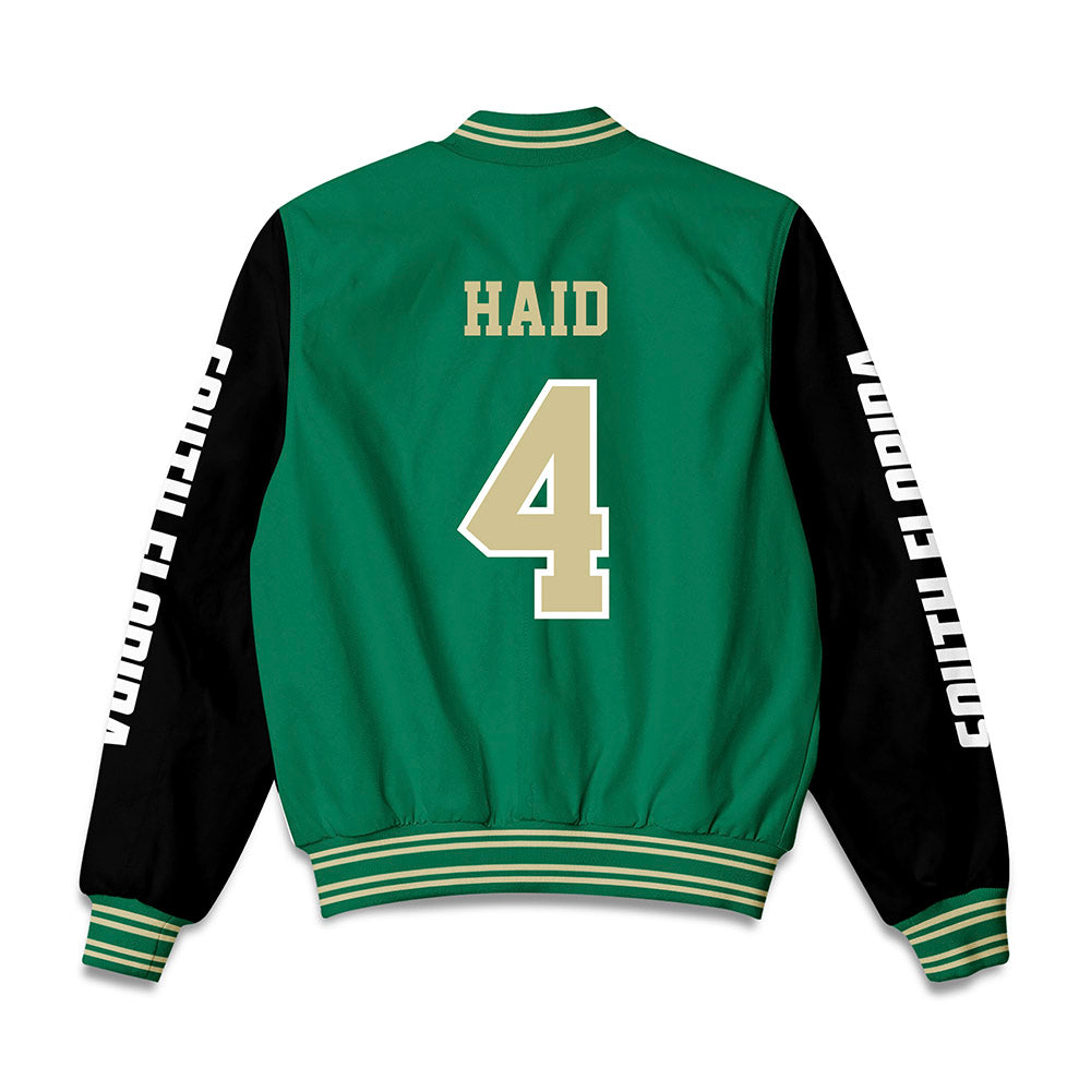USF - NCAA Men's Basketball : Devin Haid - Bomber Jacket-1