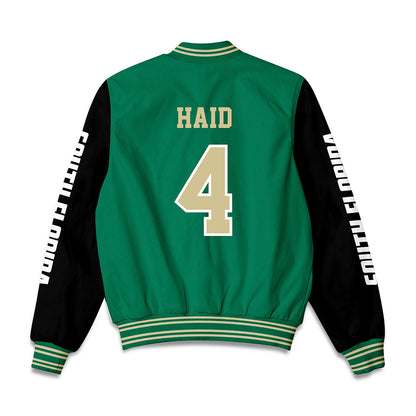 USF - NCAA Men's Basketball : Devin Haid - Bomber Jacket-1