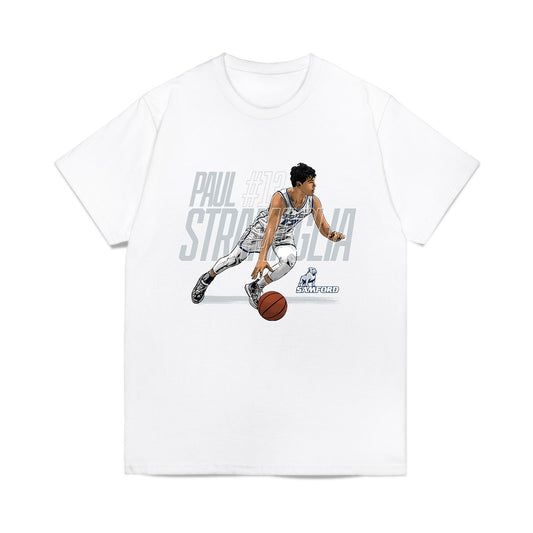Samford - NCAA Men's Basketball : Paul Stramaglia - Caricature Comfort Colors T-Shirt-0