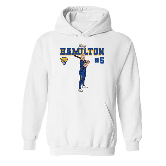Pittsburgh - NCAA Softball : Macy Hamilton - Hooded Sweatshirt Individual Caricature
