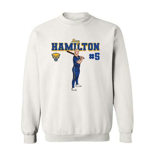 Pittsburgh - NCAA Softball : Macy Hamilton - Crewneck Sweatshirt Individual Caricature