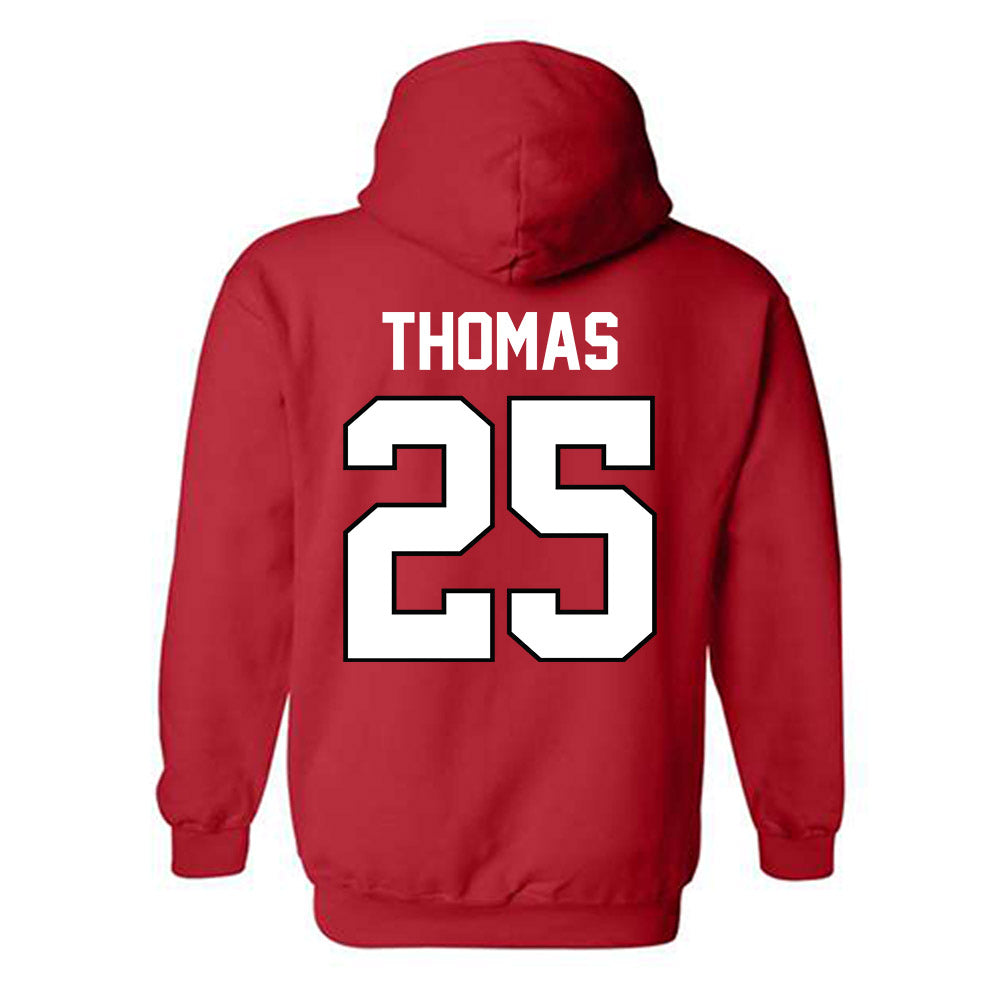 Texas Tech - NCAA Baseball : Chase Thomas - Classic Shersey Hooded Sweatshirt-1