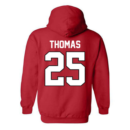 Texas Tech - NCAA Baseball : Chase Thomas - Classic Shersey Hooded Sweatshirt-1