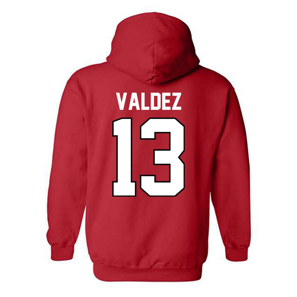 Texas Tech - NCAA Softball : Victoria Valdez - Classic Shersey Hooded Sweatshirt-1
