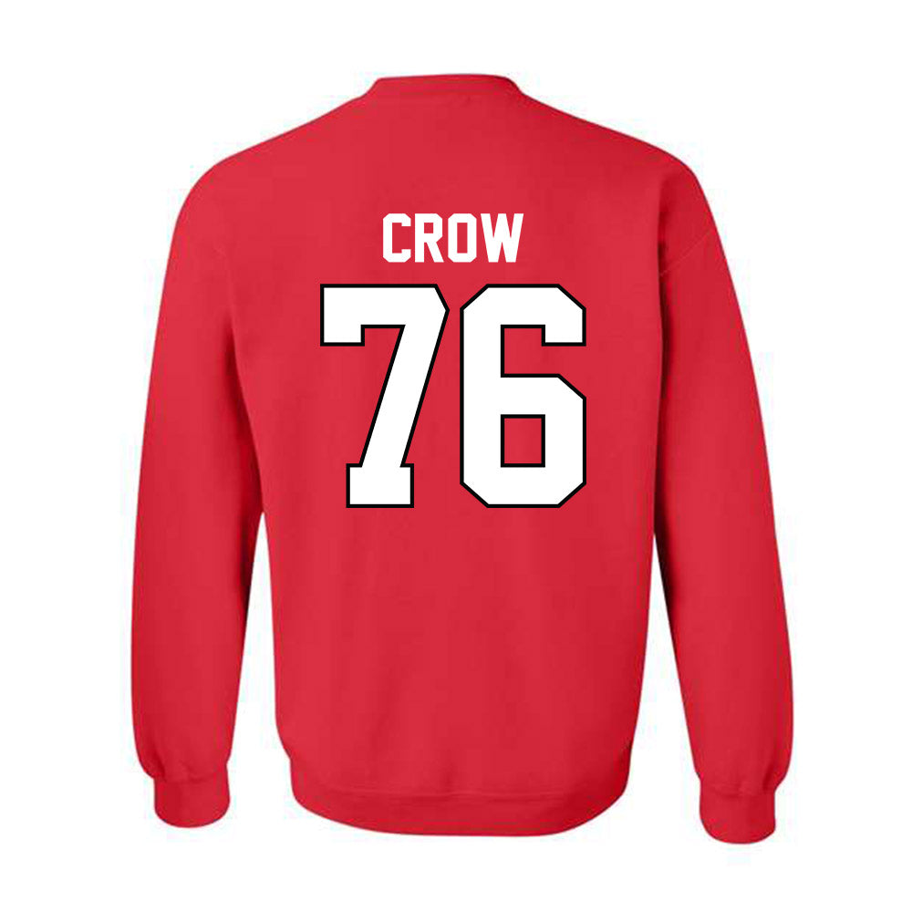 Texas Tech - NCAA Football : Jacob Crow - Classic Shersey Crewneck Sweatshirt-1