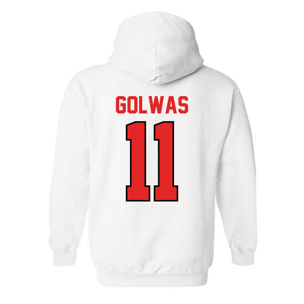 Texas Tech - NCAA Football : Brock Golwas - Classic Shersey Hooded Sweatshirt-1