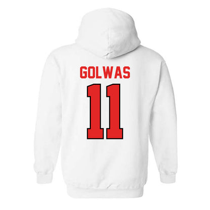 Texas Tech - NCAA Football : Brock Golwas - Classic Shersey Hooded Sweatshirt-1