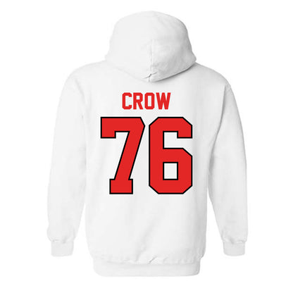 Texas Tech - NCAA Football : Jacob Crow - Classic Shersey Hooded Sweatshirt-1