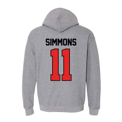 Texas Tech - NCAA Football : Malcolm Simmons - Classic Shersey Hooded Sweatshirt-1