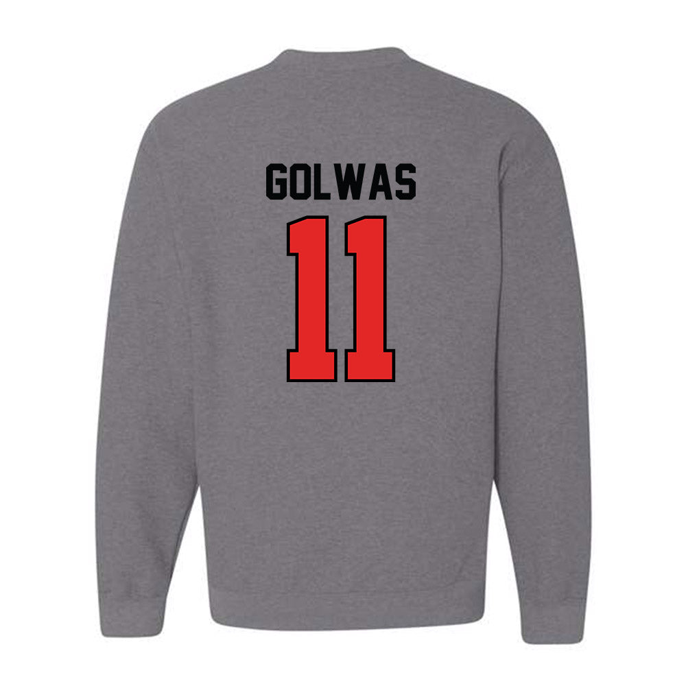 Texas Tech - NCAA Football : Brock Golwas - Classic Shersey Crewneck Sweatshirt-1