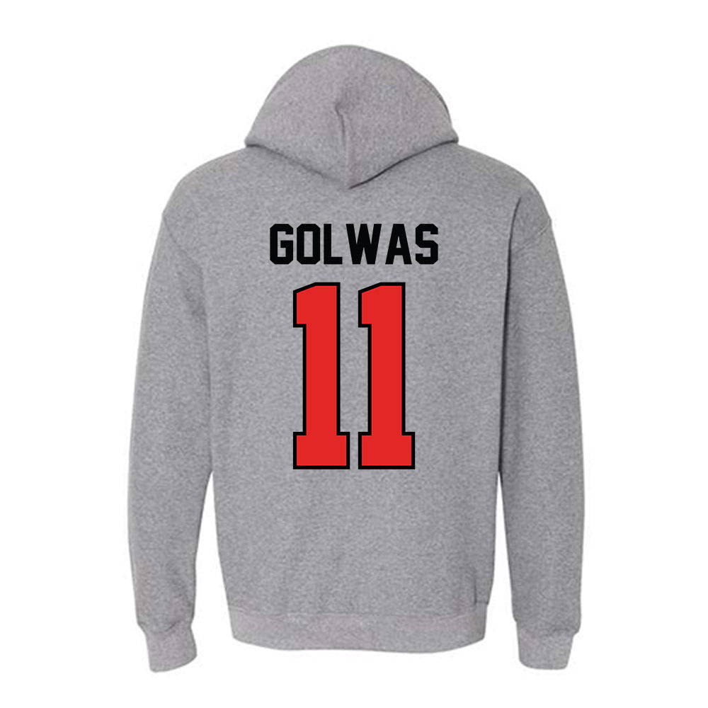 Texas Tech - NCAA Football : Brock Golwas - Classic Shersey Hooded Sweatshirt-1
