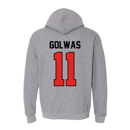 Texas Tech - NCAA Football : Brock Golwas - Classic Shersey Hooded Sweatshirt-1
