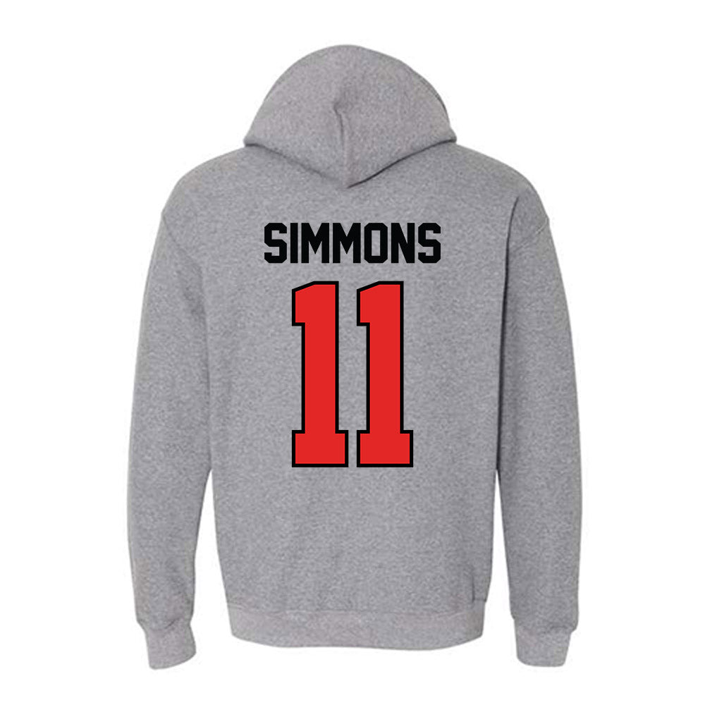 Texas Tech - NCAA Football : Malcolm Simmons - Classic Shersey Hooded Sweatshirt-1