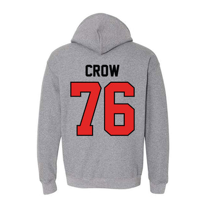 Texas Tech - NCAA Football : Jacob Crow - Classic Shersey Hooded Sweatshirt-1