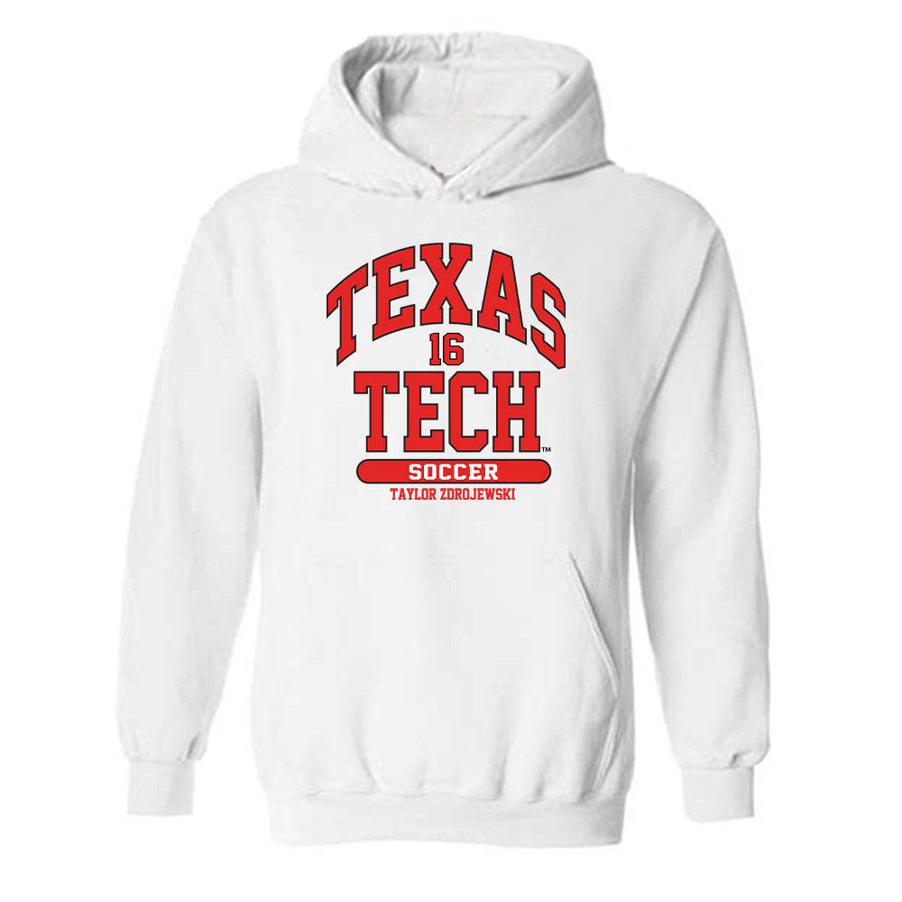 Texas Tech - NCAA Women's Soccer : Taylor Zdrojewski - Classic Fashion Shersey Hooded Sweatshirt-0
