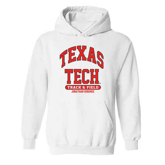 Texas Tech - NCAA Men's Track & Field : Jonathan SEREMES - Classic Fashion Shersey Hooded Sweatshirt-0