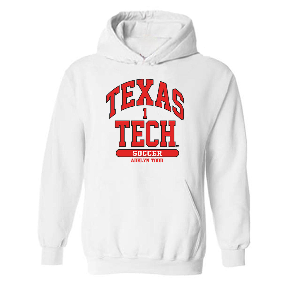 Texas Tech - NCAA Women's Soccer : Adelyn Todd - Classic Fashion Shersey Hooded Sweatshirt-0