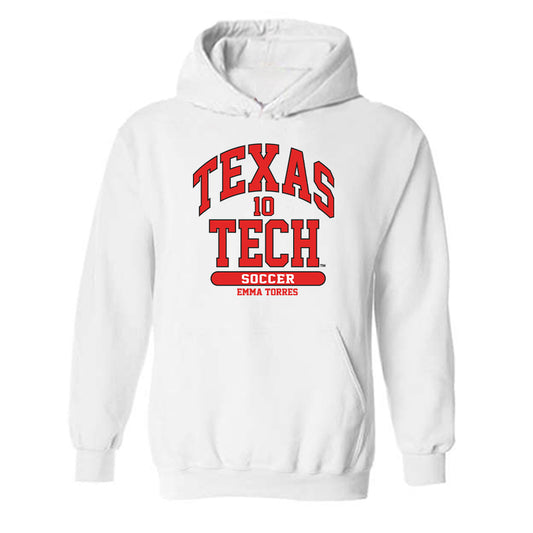 Texas Tech - NCAA Women's Soccer : Emma Torres - Classic Fashion Shersey Hooded Sweatshirt-0