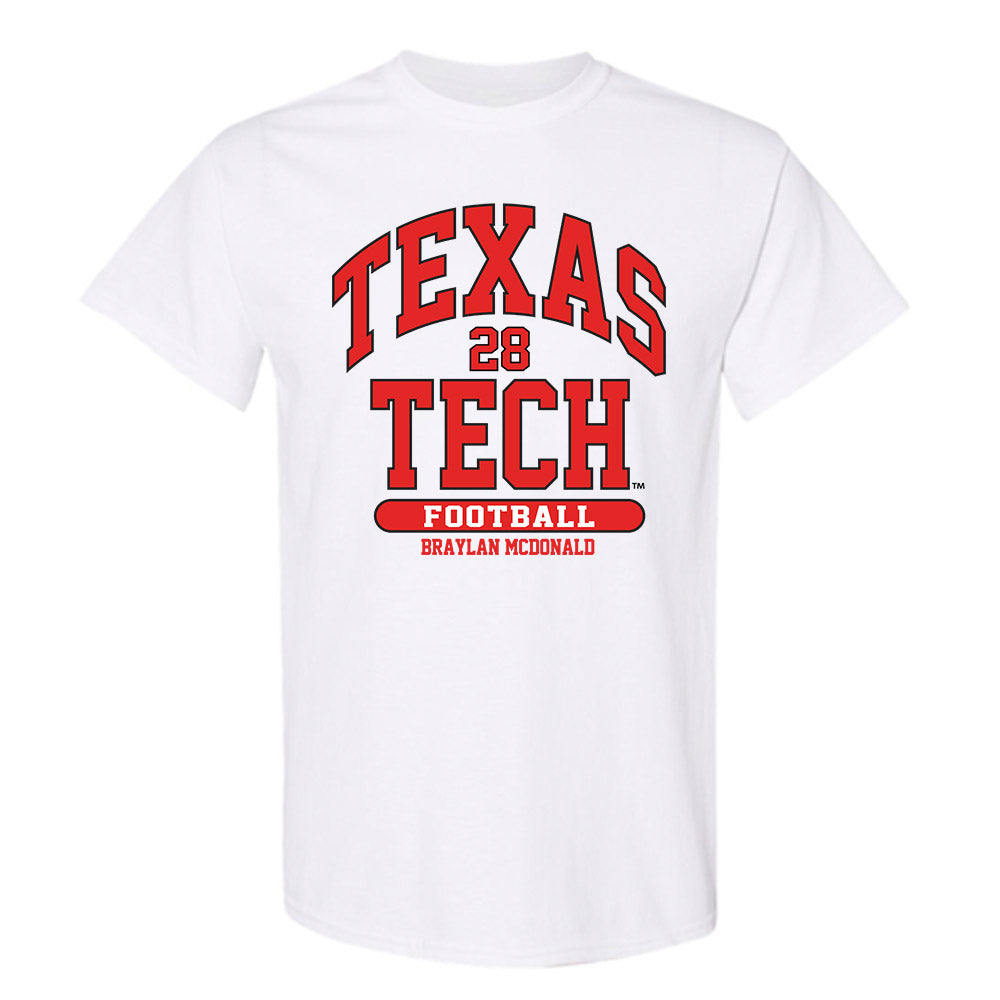 Texas Tech - NCAA Football : Braylan McDonald - Classic Fashion Shersey T-Shirt-0