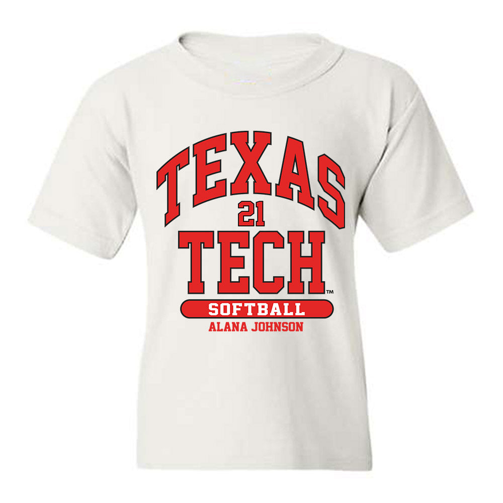 Texas Tech - NCAA Softball : Alana Johnson - Classic Fashion Shersey Youth T-Shirt-0