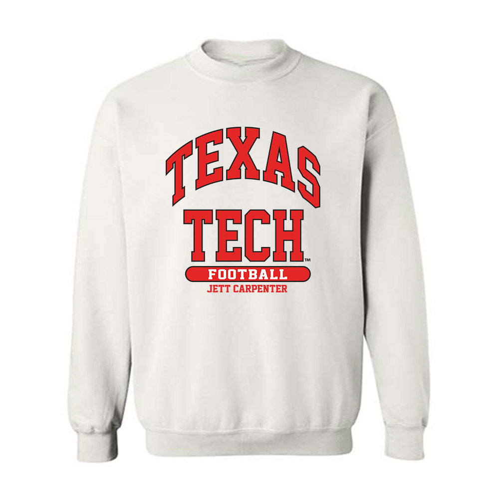 Texas Tech - NCAA Football : Jett Carpenter - Classic Fashion Shersey Crewneck Sweatshirt-0