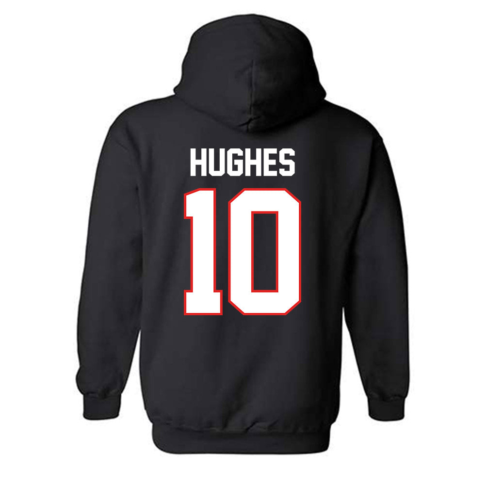 Texas Tech - NCAA Baseball : Logan Hughes - Sports Shersey Hooded Sweatshirt-1