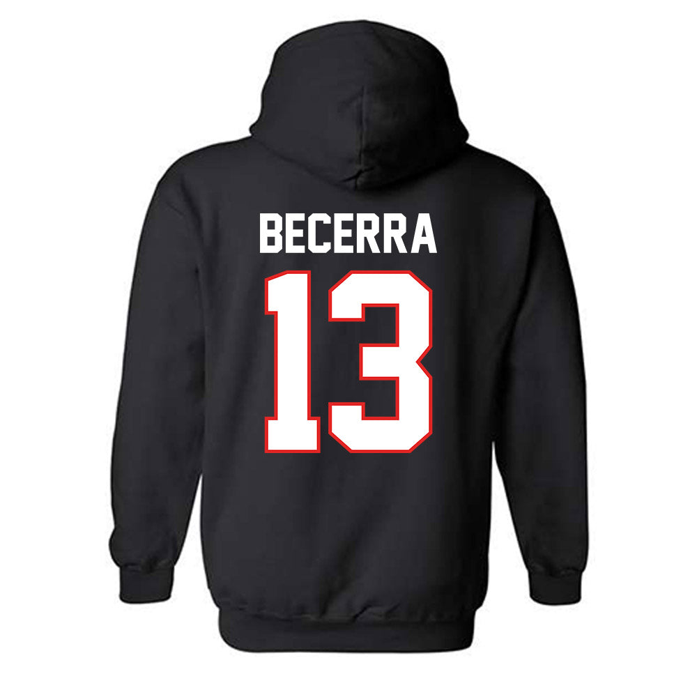 Texas Tech - NCAA Baseball : Donovan Becerra - Sports Shersey Hooded Sweatshirt-1