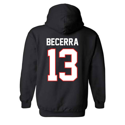 Texas Tech - NCAA Baseball : Donovan Becerra - Sports Shersey Hooded Sweatshirt-1
