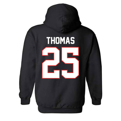 Texas Tech - NCAA Baseball : Chase Thomas - Sports Shersey Hooded Sweatshirt-1
