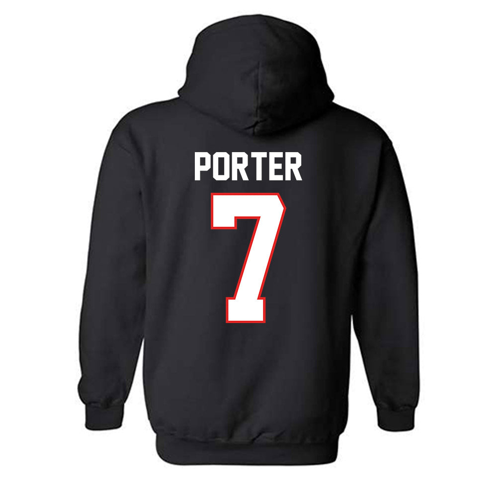 Texas Tech - NCAA Baseball : Hollis Porter - Sports Shersey Hooded Sweatshirt-1