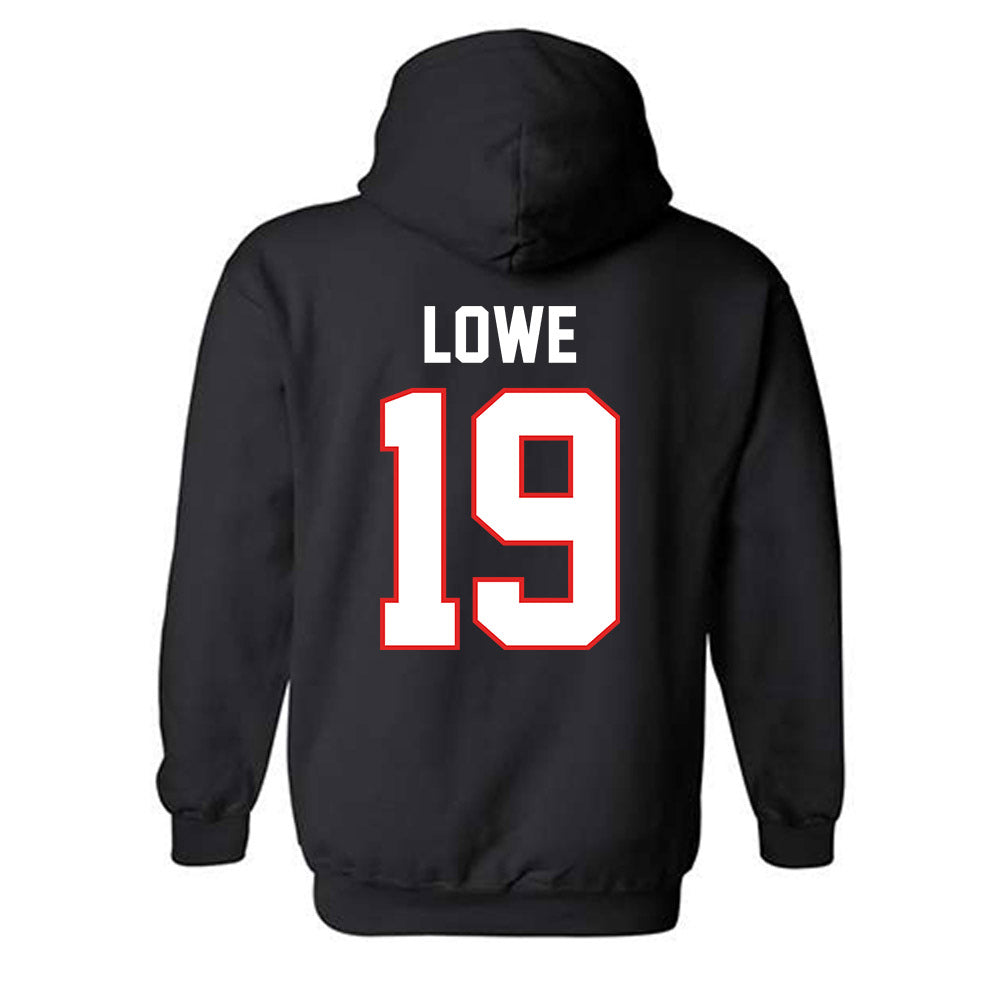 Texas Tech - NCAA Baseball : Jonathan Lowe - Sports Shersey Hooded Sweatshirt-1