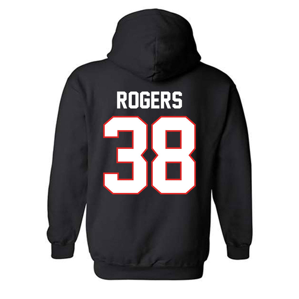 Texas Tech - NCAA Baseball : Jacob Rogers - Sports Shersey Hooded Sweatshirt-1