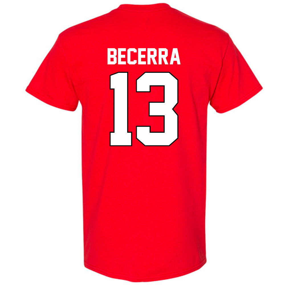Texas Tech - NCAA Baseball : Donovan Becerra - Sports Shersey T-Shirt-1