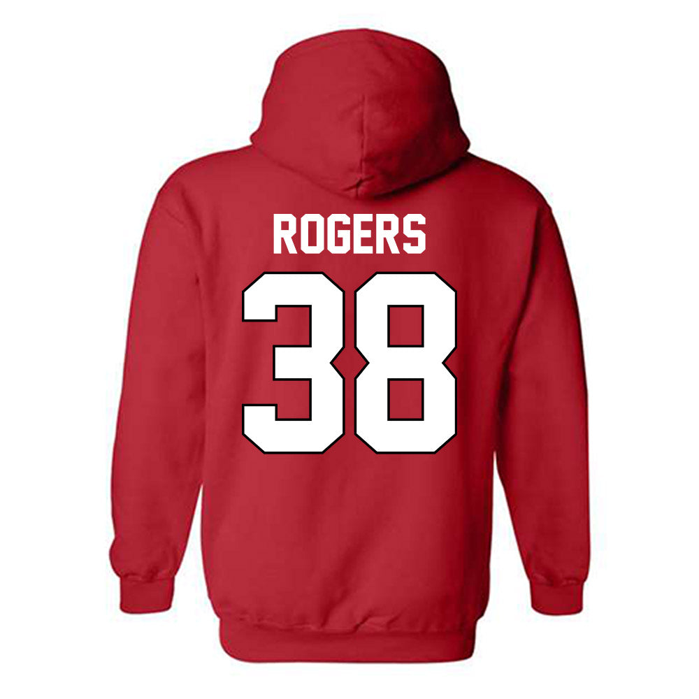Texas Tech - NCAA Baseball : Jacob Rogers - Sports Shersey Hooded Sweatshirt-1