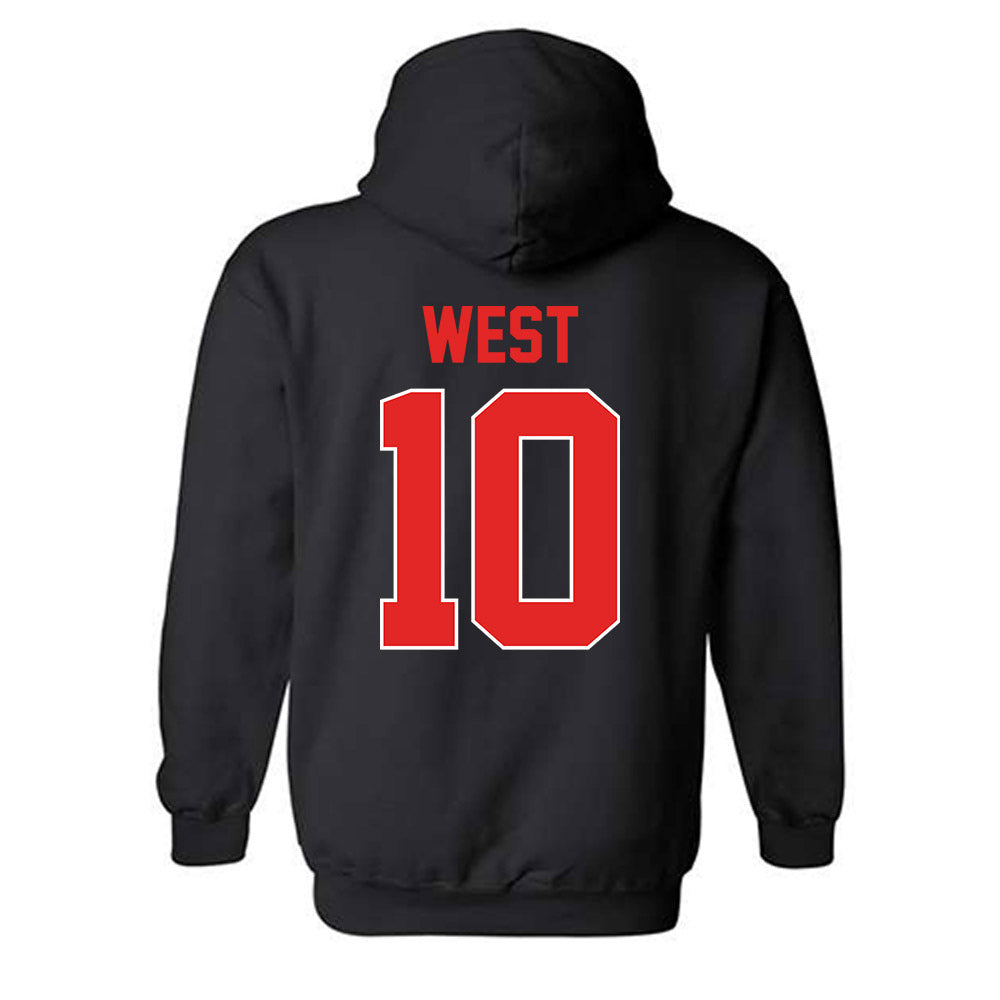 Texas Tech - NCAA Softball : Mallie West - Sports Shersey Hooded Sweatshirt-1