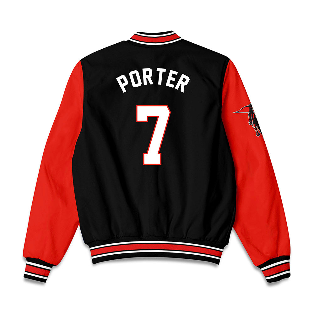 Texas Tech - NCAA Baseball : Hollis Porter - Bomber Jacket-1